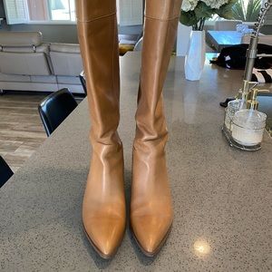 Tan Pointy Toe Boots